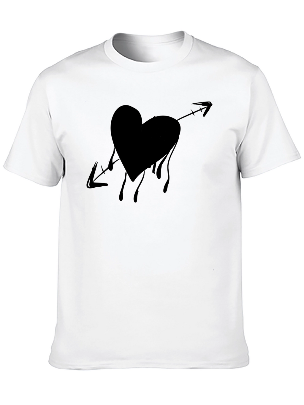 Heart Arrow Graphic Tee - Black
