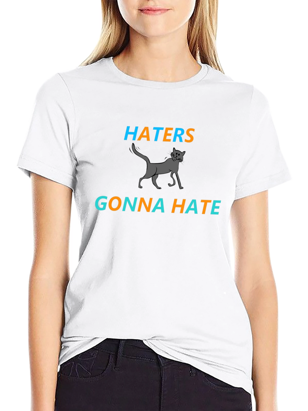Haters Gonna Hate Cat Graphic Tee