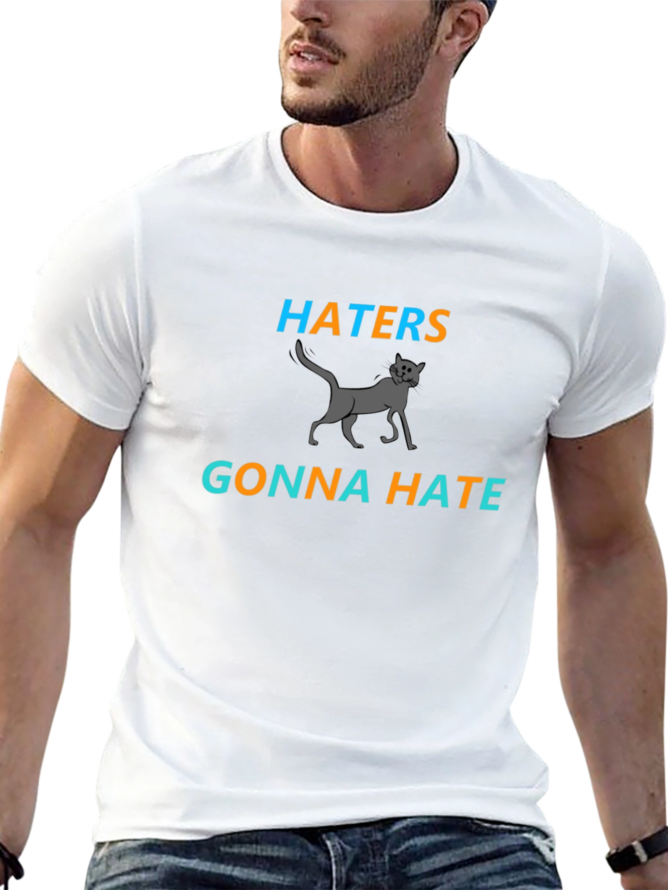 Haters Gonna Hate Cat Graphic Tee