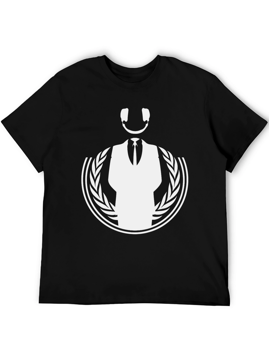 DJ Smiley Face Graphic Tee - Black Cotton T-Shirt