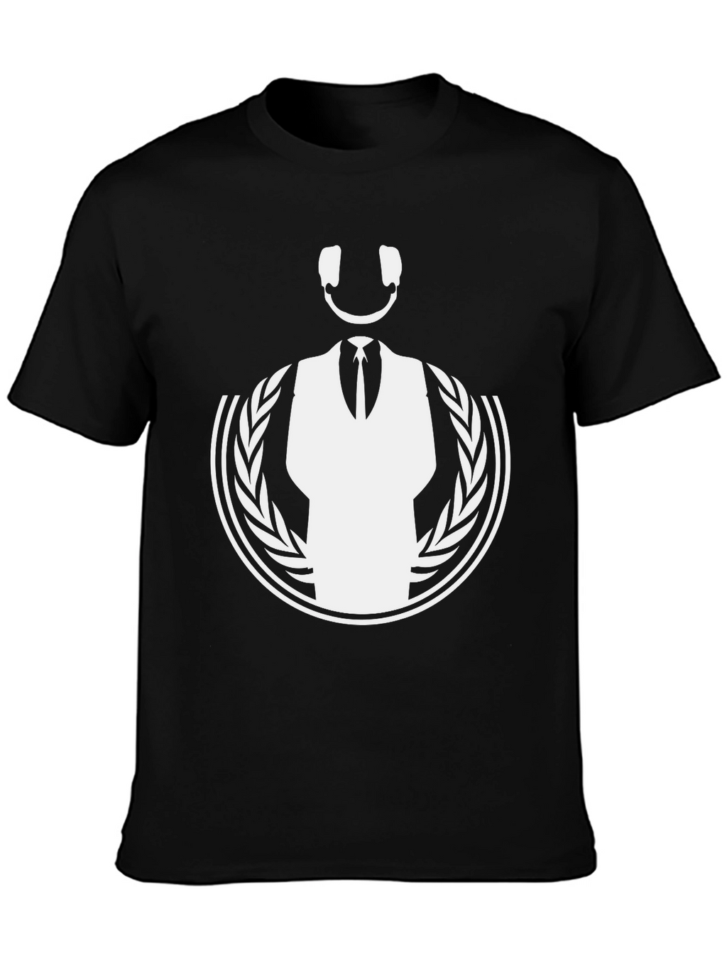 DJ Smiley Face Graphic Tee - Black Cotton T-Shirt