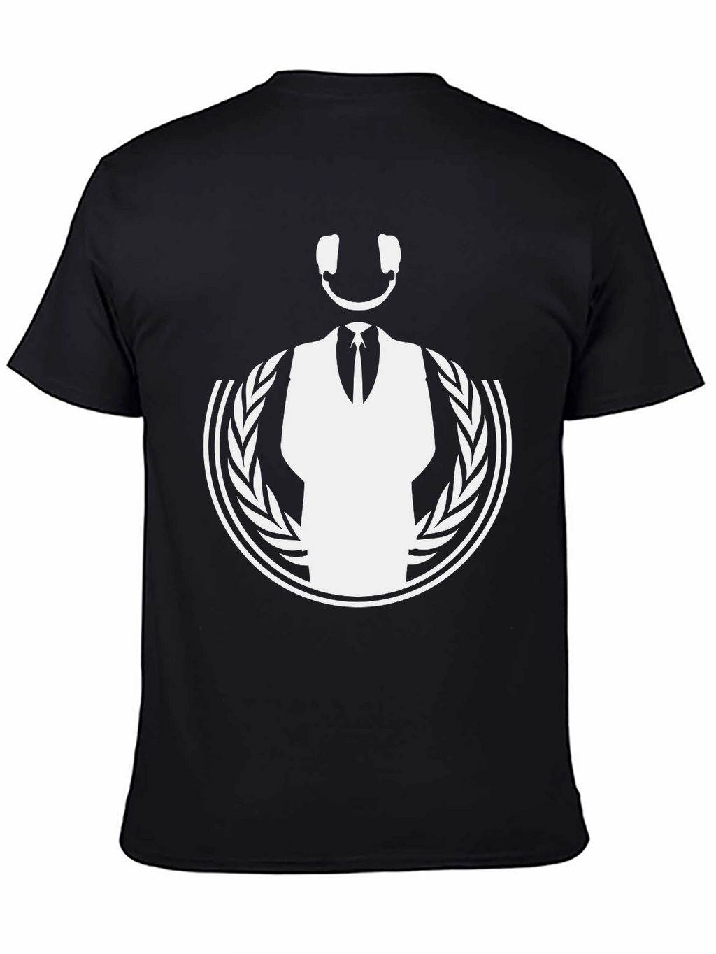 DJ Smiley Face Graphic Tee - Black Cotton T-Shirt