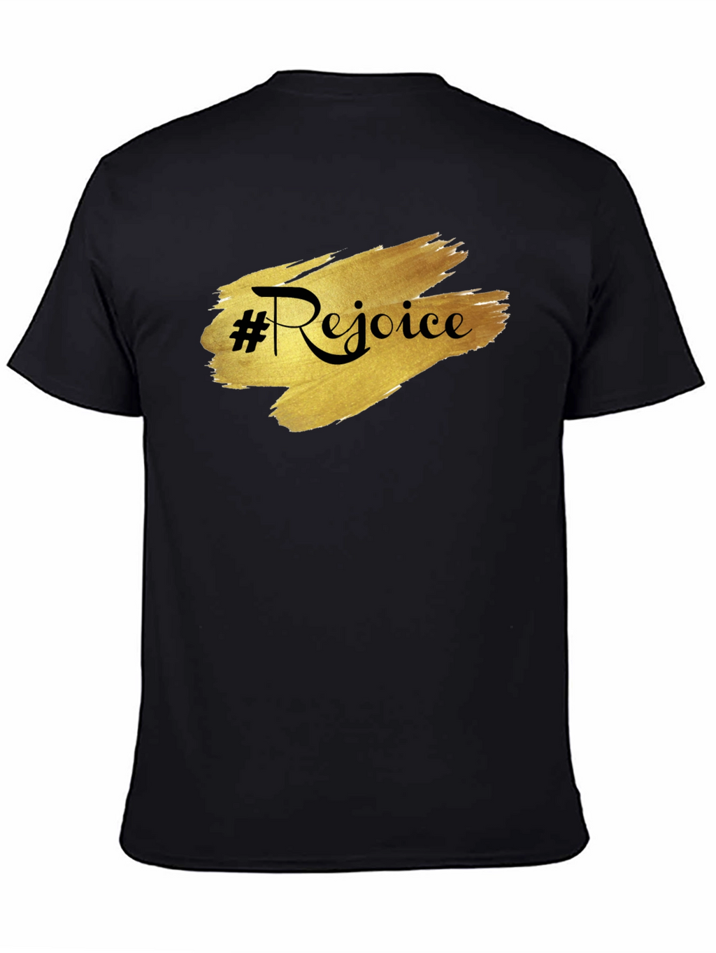 Rejoice Black Tee - Stylish & Comfortable