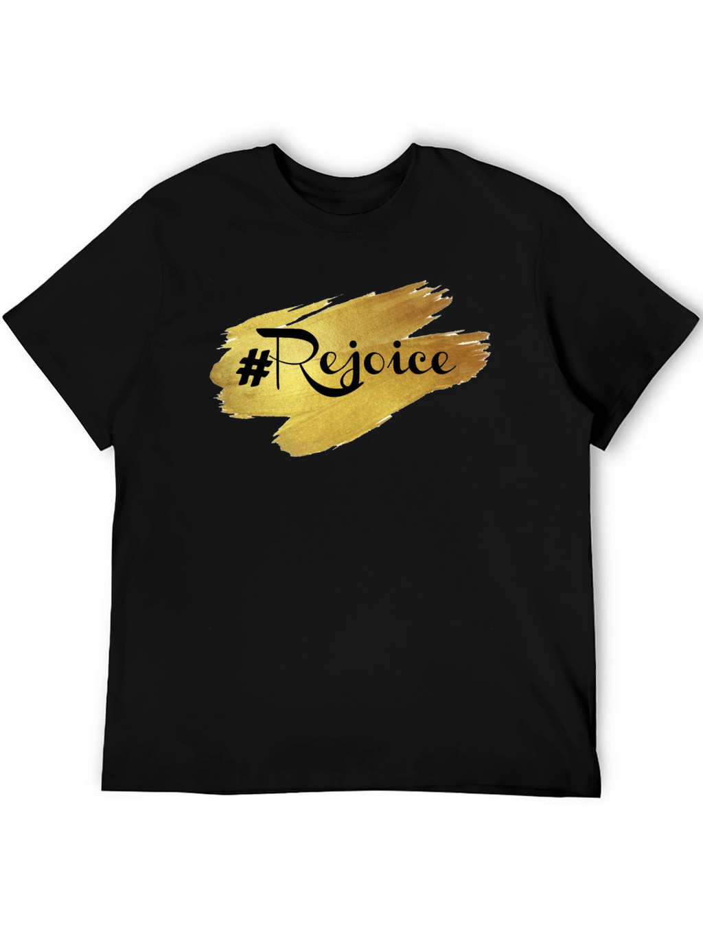Rejoice Black Tee - Stylish & Comfortable