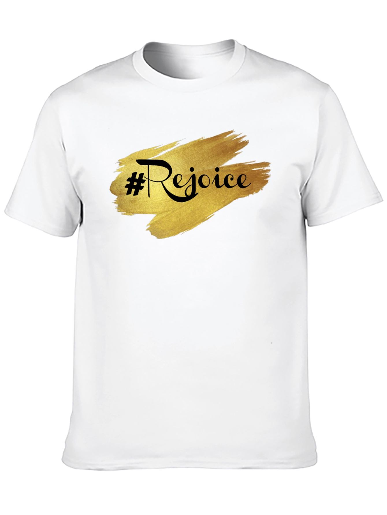 Rejoice Black Tee - Stylish & Comfortable