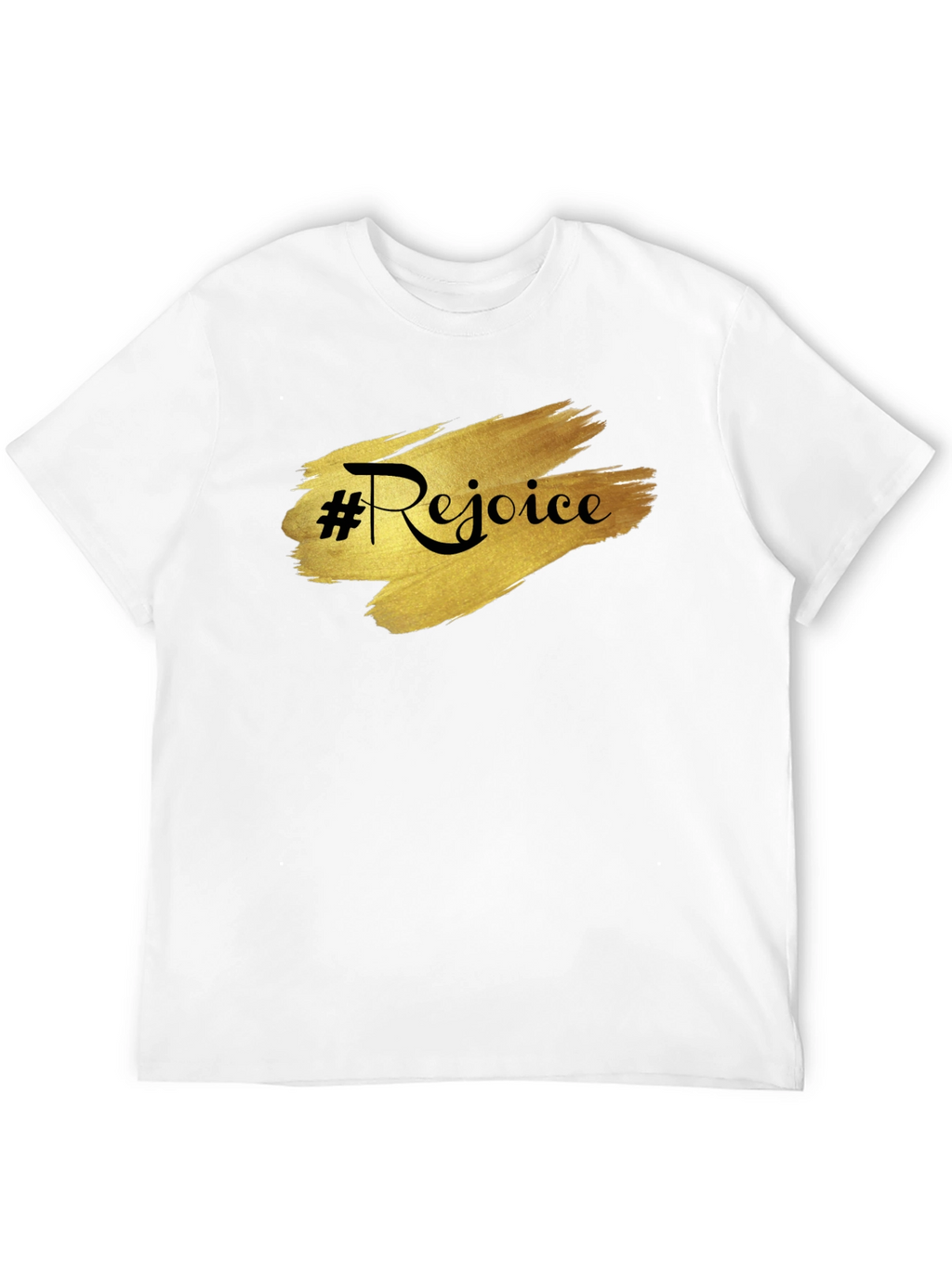 Rejoice Black Tee - Stylish & Comfortable