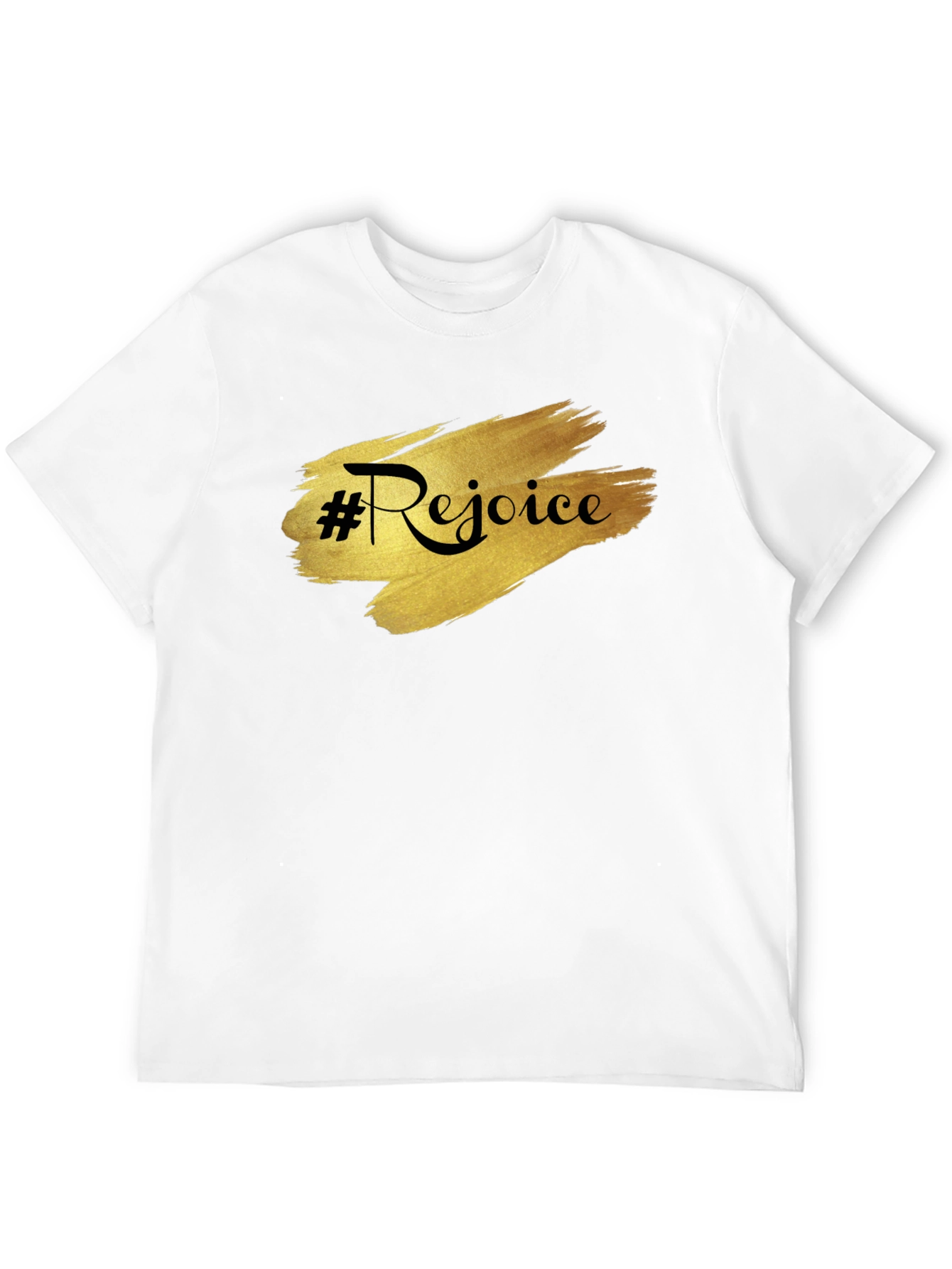 Rejoice Black Tee - Stylish & Comfortable