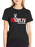 Uncut.TV Horror Reviews Black Graphic T-Shirt