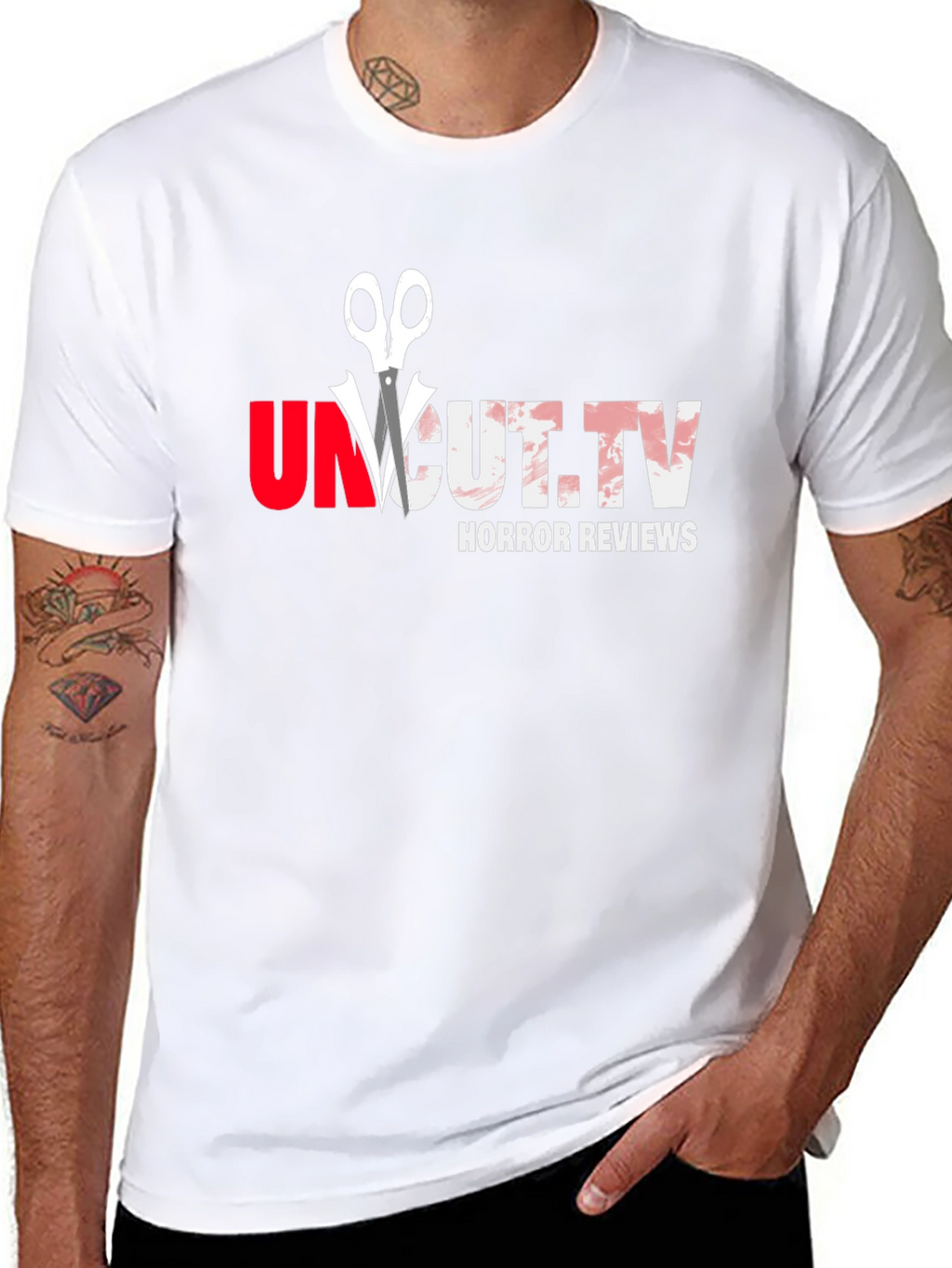 Uncut.TV Horror Reviews Black Graphic T-Shirt
