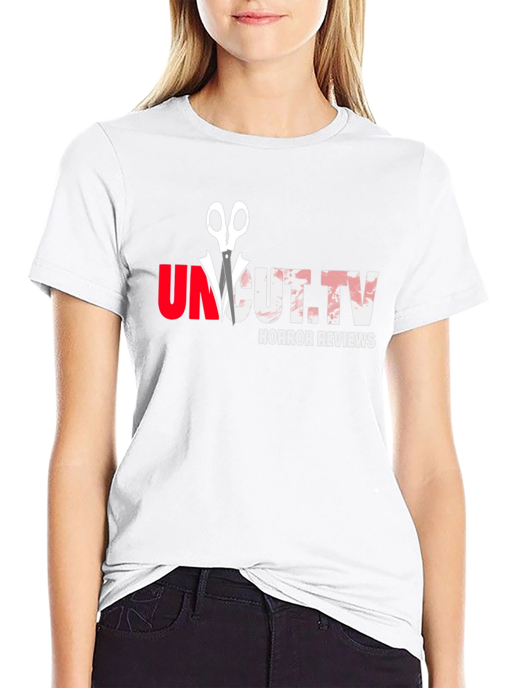 Uncut.TV Horror Reviews Black Graphic T-Shirt
