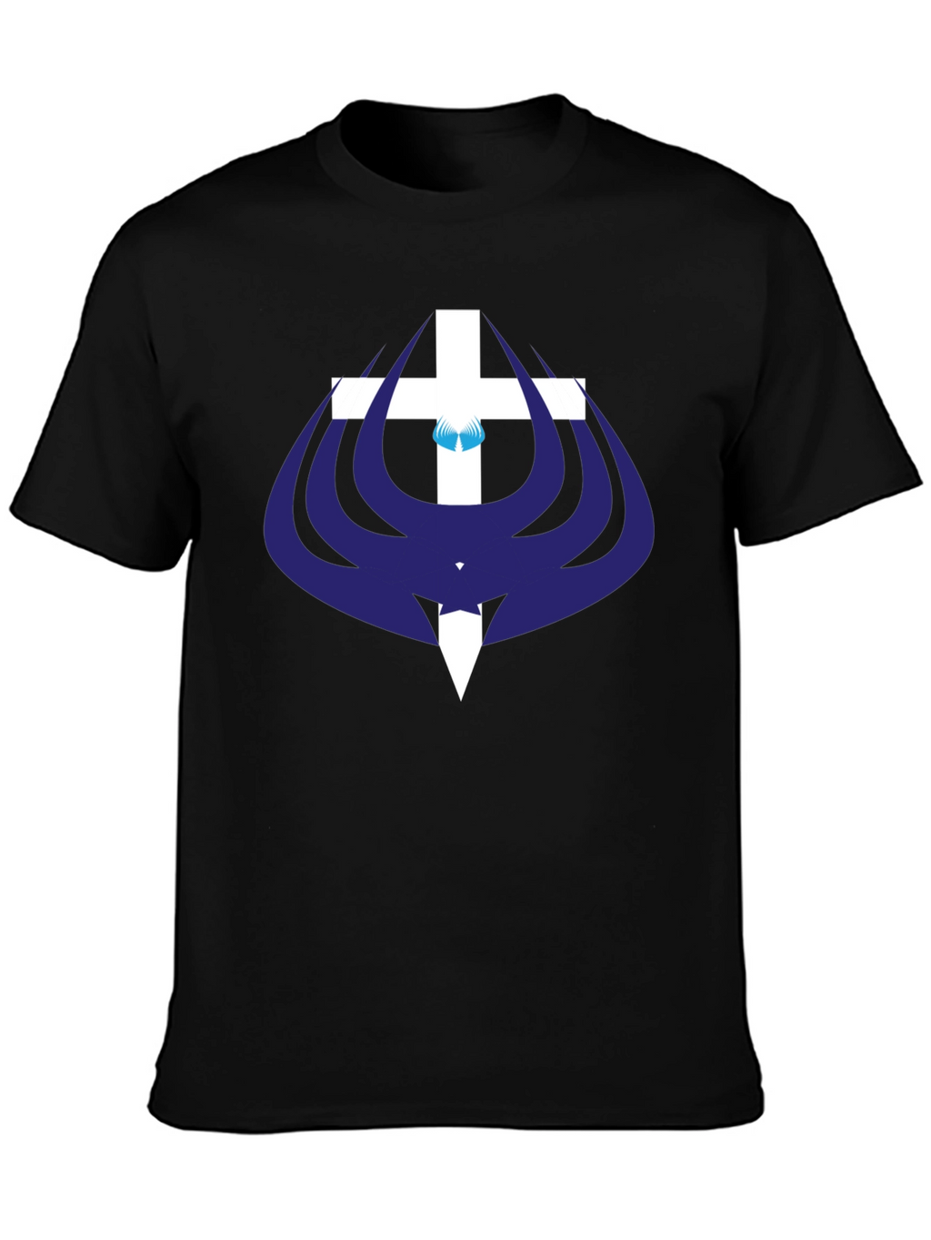 Christian Cross Graphic T-Shirt - Mens Black Tee