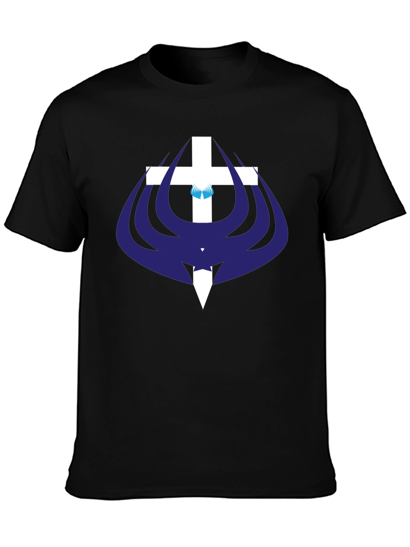 Christian Cross Graphic T-Shirt - Mens Black Tee