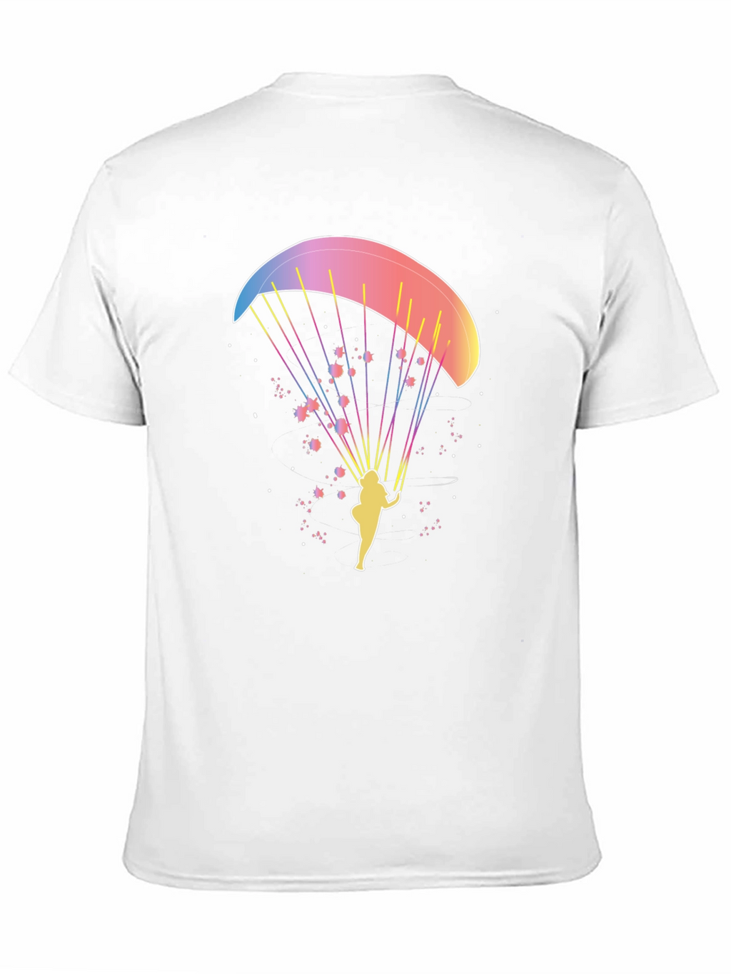 Paragliding Graphic Tee - Black Cotton T-Shirt