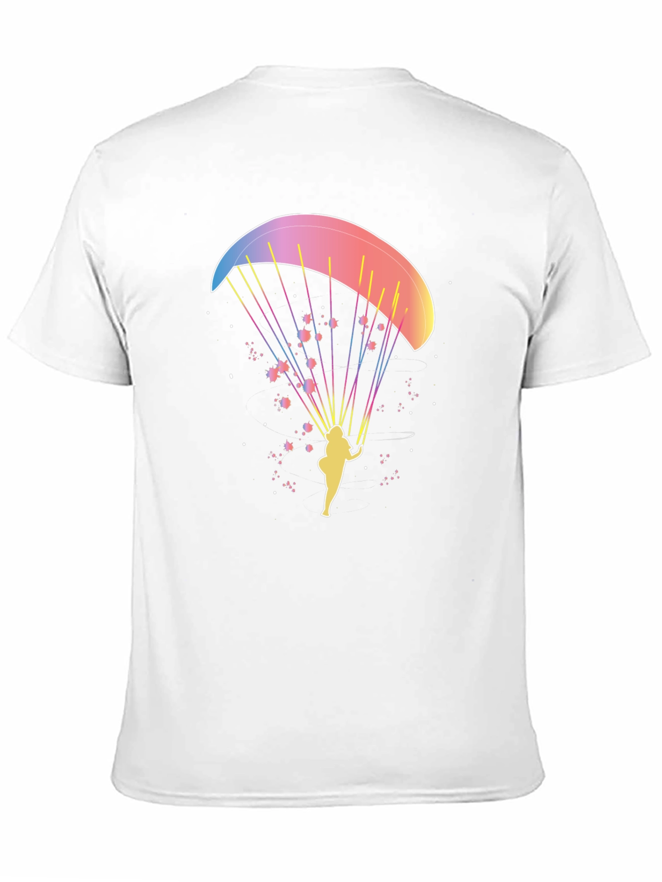 Paragliding Graphic Tee - Black Cotton T-Shirt