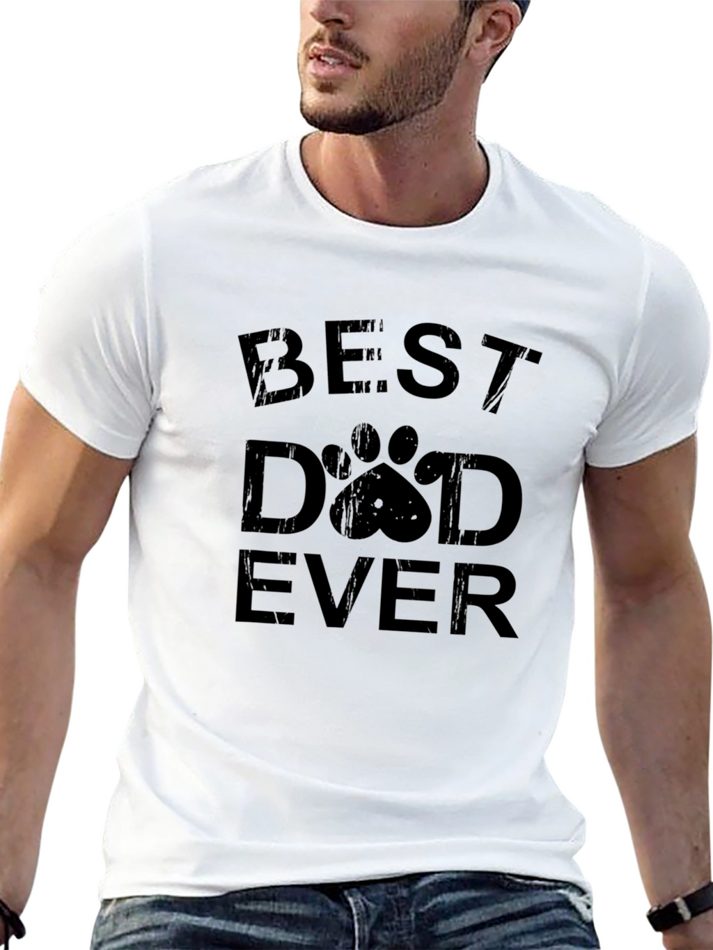 Best Dog Dad Ever T-Shirt - Mens Black Tee