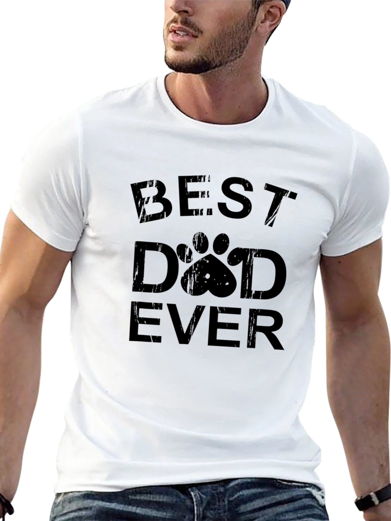 Best Dog Dad Ever T-Shirt - Mens Black Tee