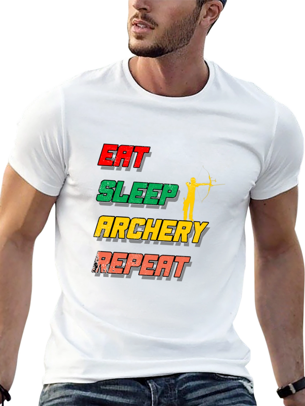 Eat Sleep Archery Repeat Graphic T-Shirt