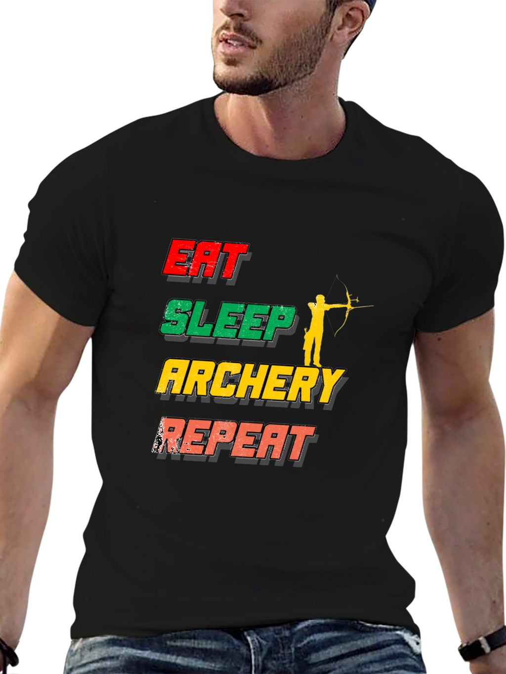 Eat Sleep Archery Repeat Graphic T-Shirt