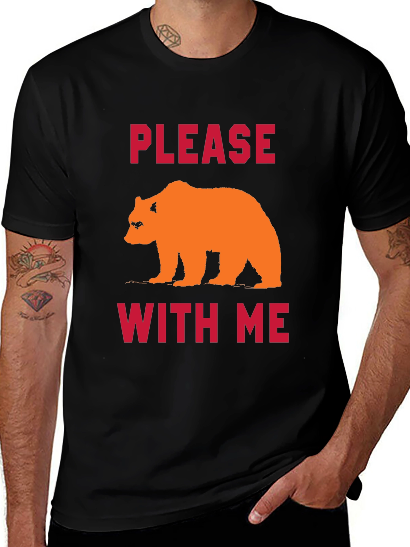 Please Bear With Me Graphic Tee - Black