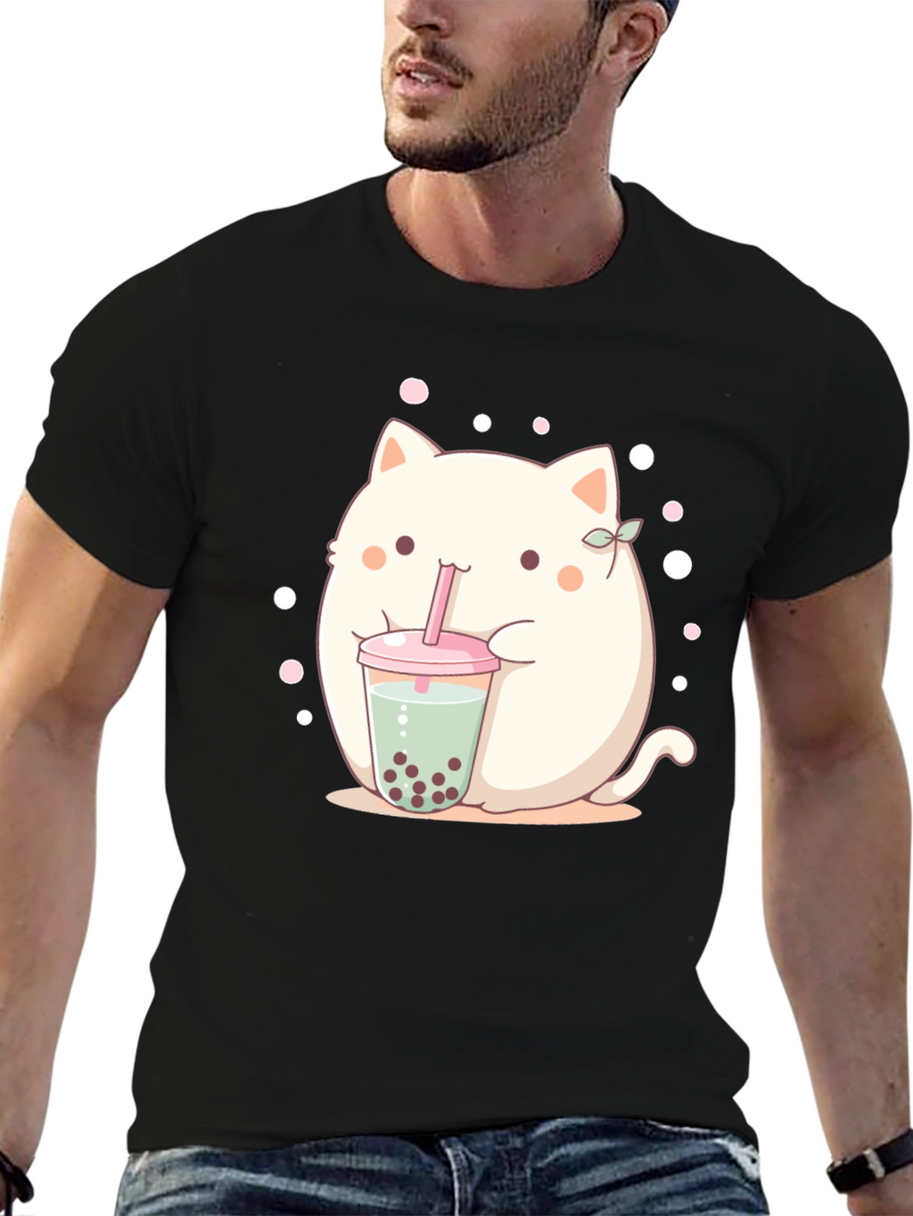 Cute Boba Cat T-Shirt - Kawaii Style