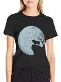 Bulldog Moon Silhouette Graphic Tee