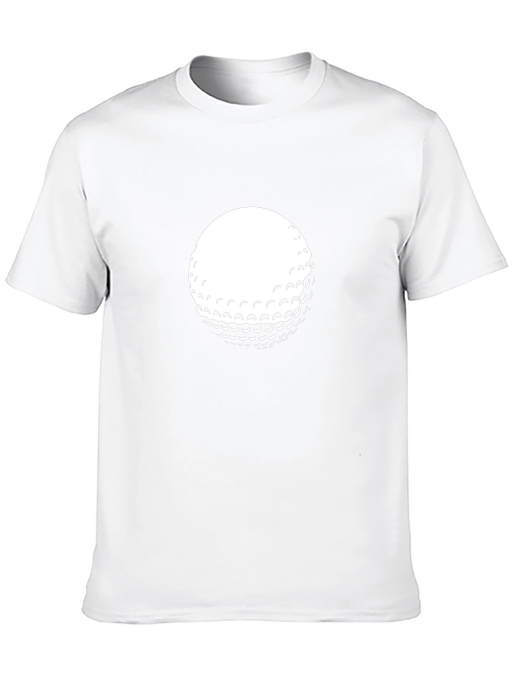 Golf Ball Graphic Tee - Black Cotton T-Shirt