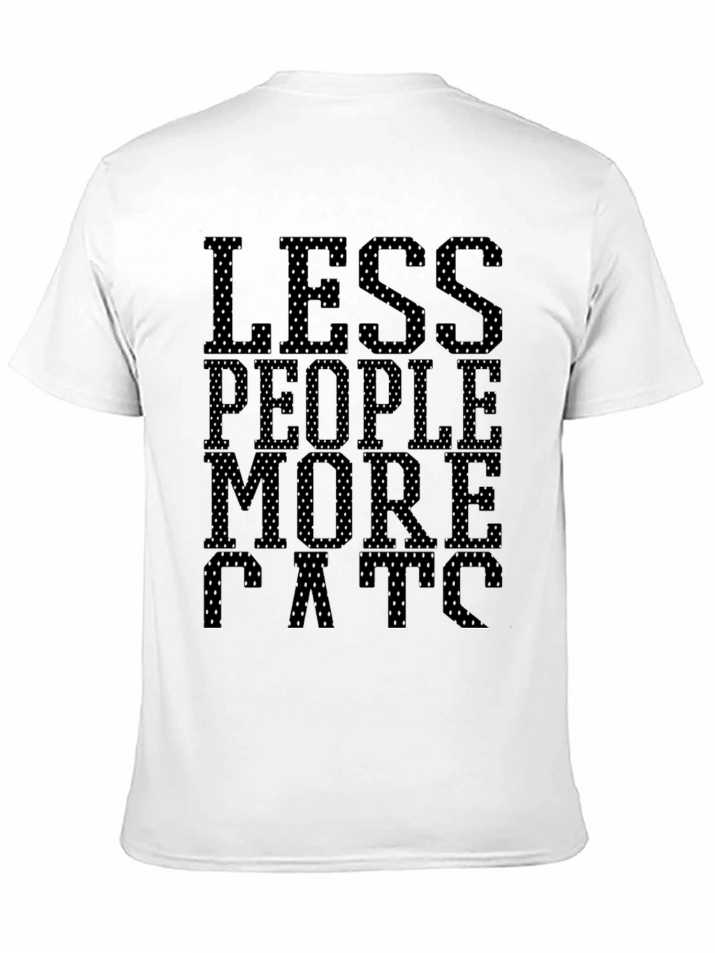 Less People More Cats Graphic T-Shirt - Black