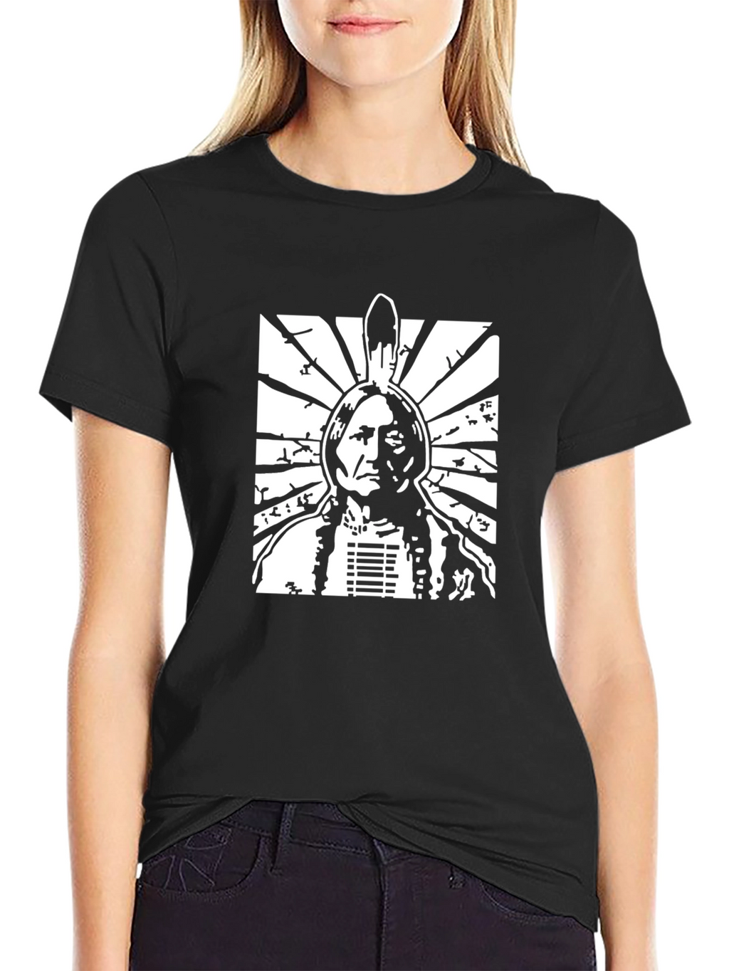 Chief Sitting Bull Black T-Shirt