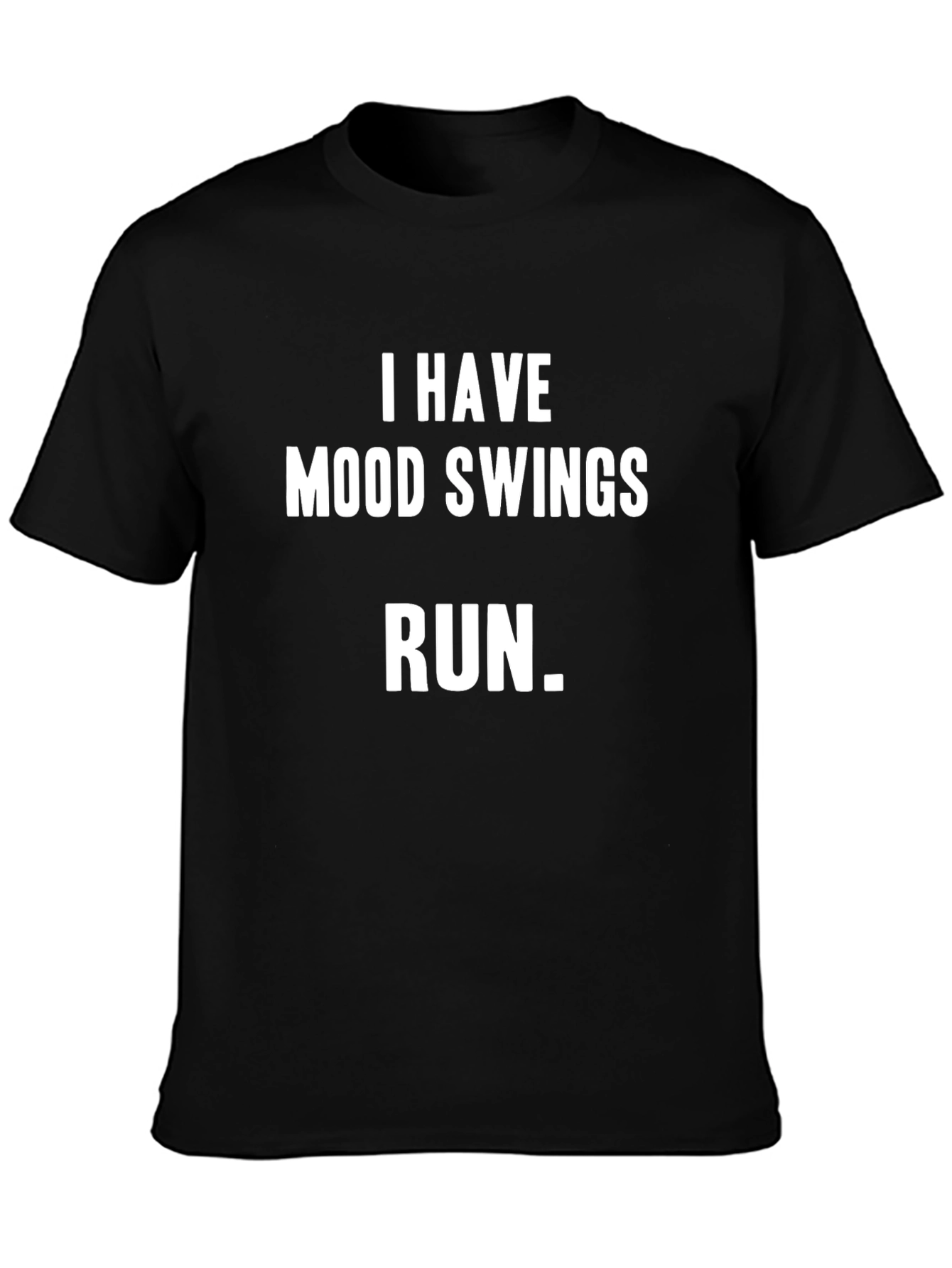 Humorous Mood Swings Graphic Tee - Black