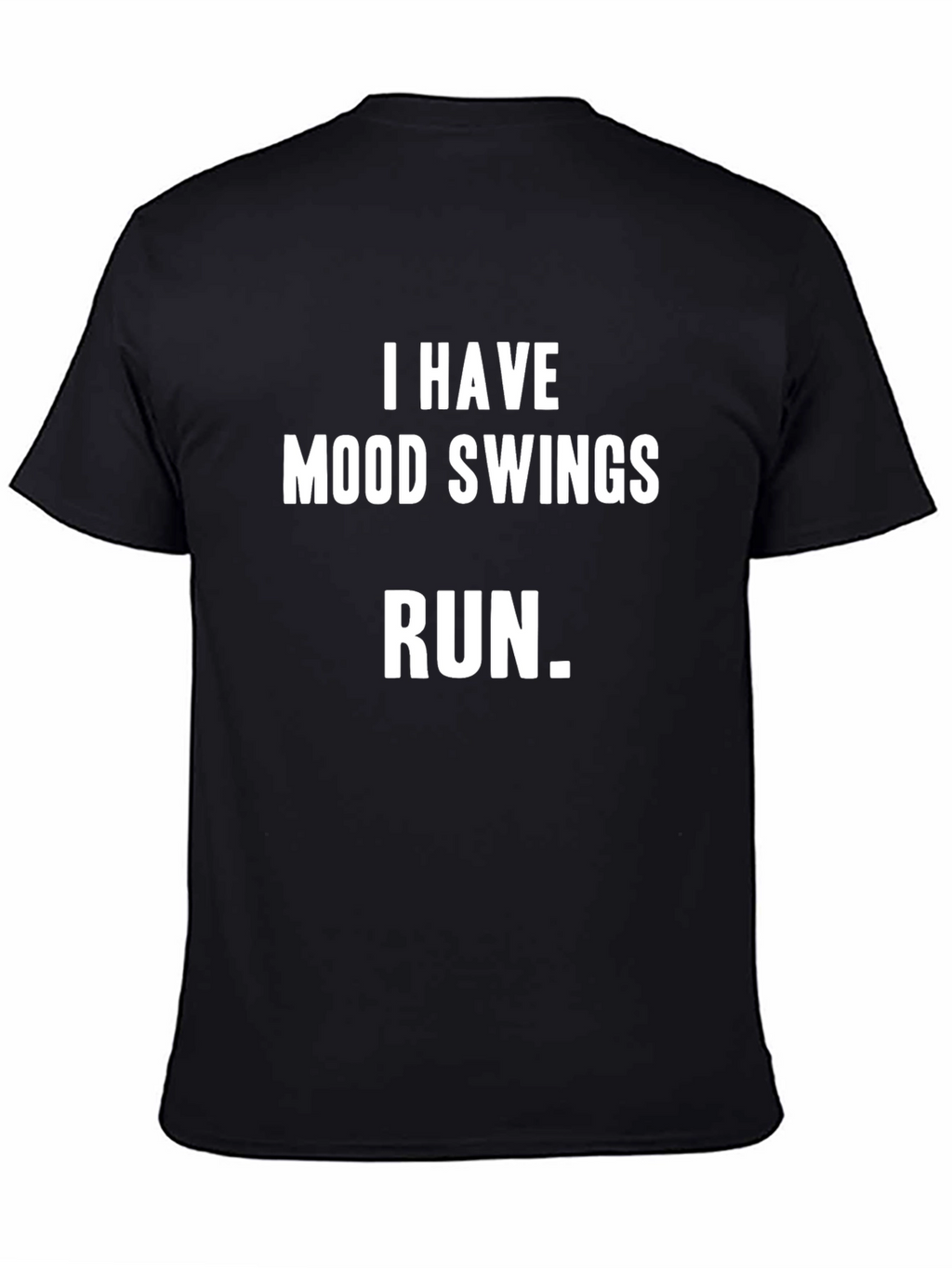 Humorous Mood Swings Graphic Tee - Black