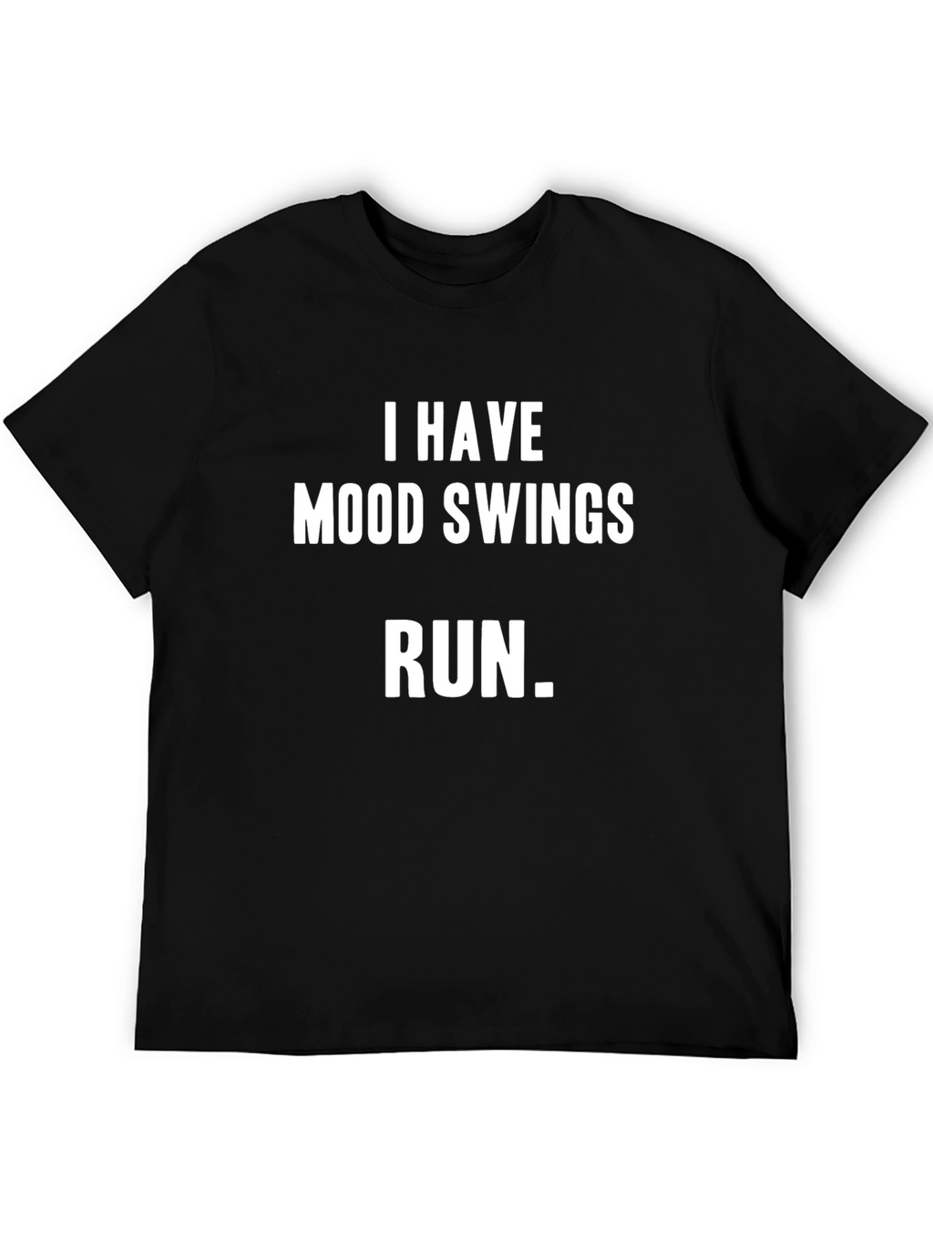 Humorous Mood Swings Graphic Tee - Black