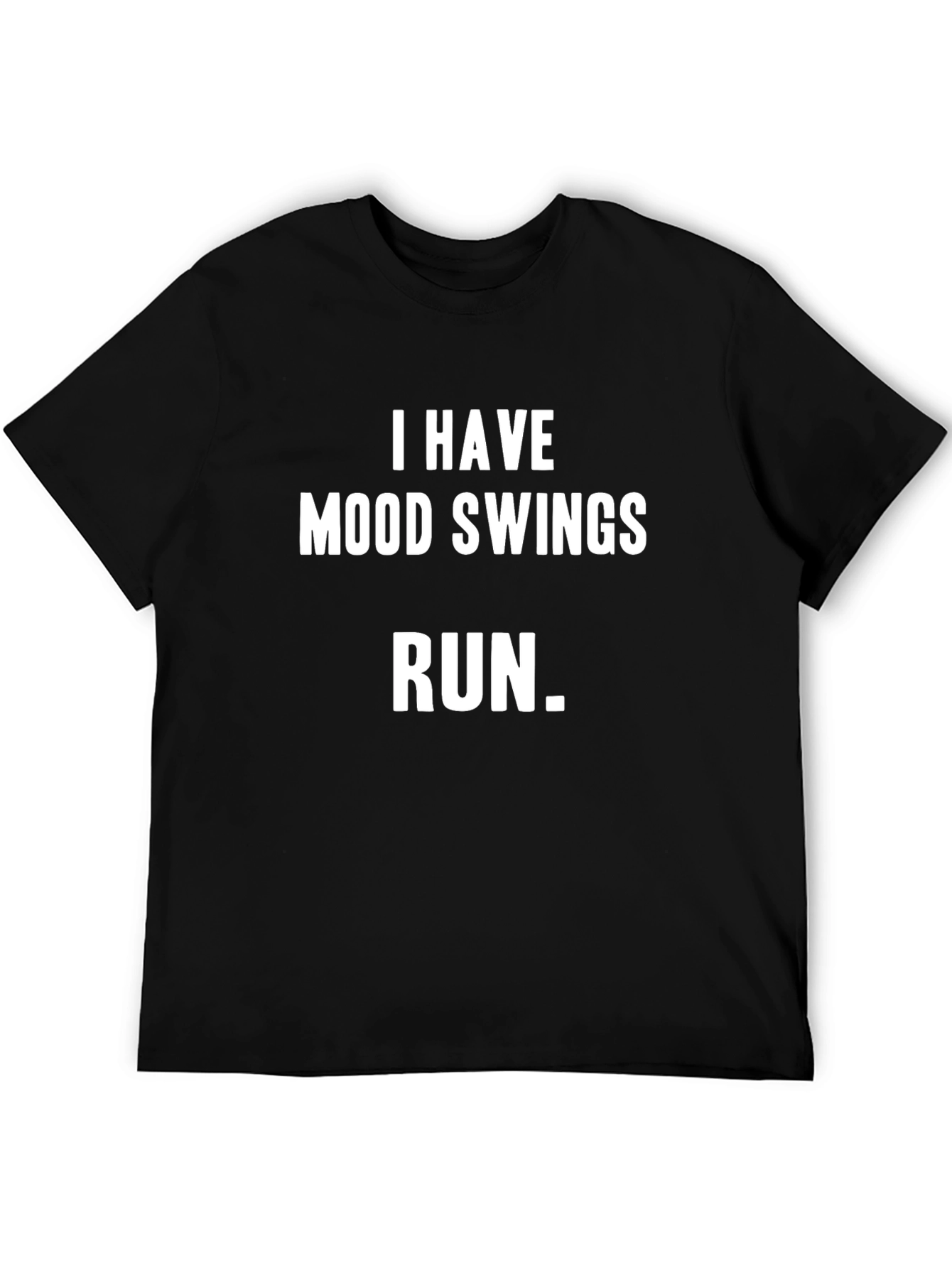 Humorous Mood Swings Graphic Tee - Black