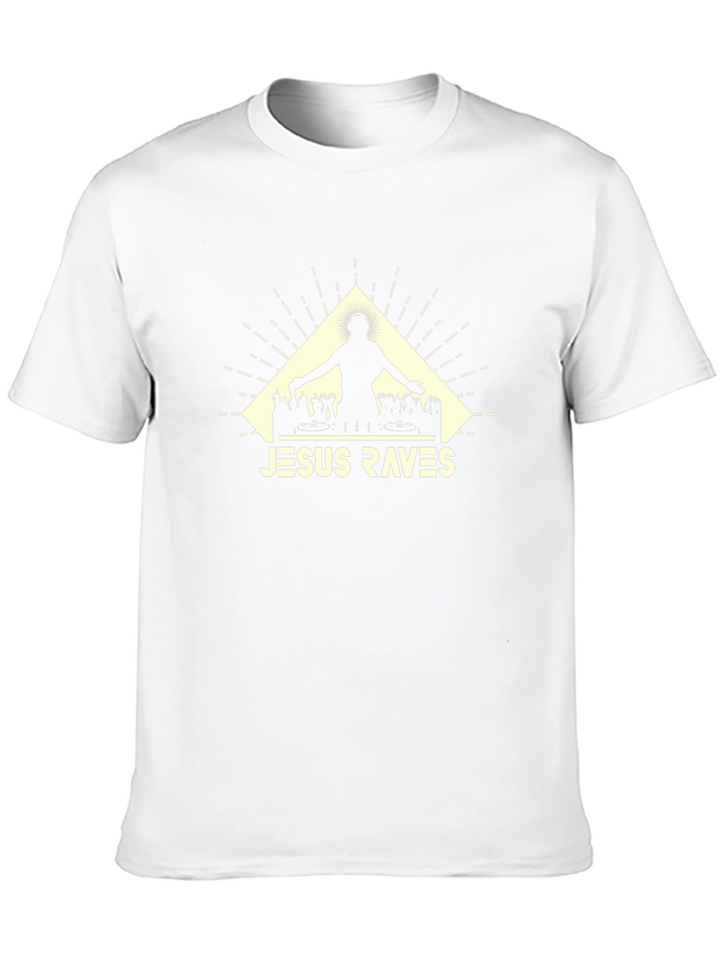 Jesus Raves Graphic Tee - Black Cotton T-Shirt