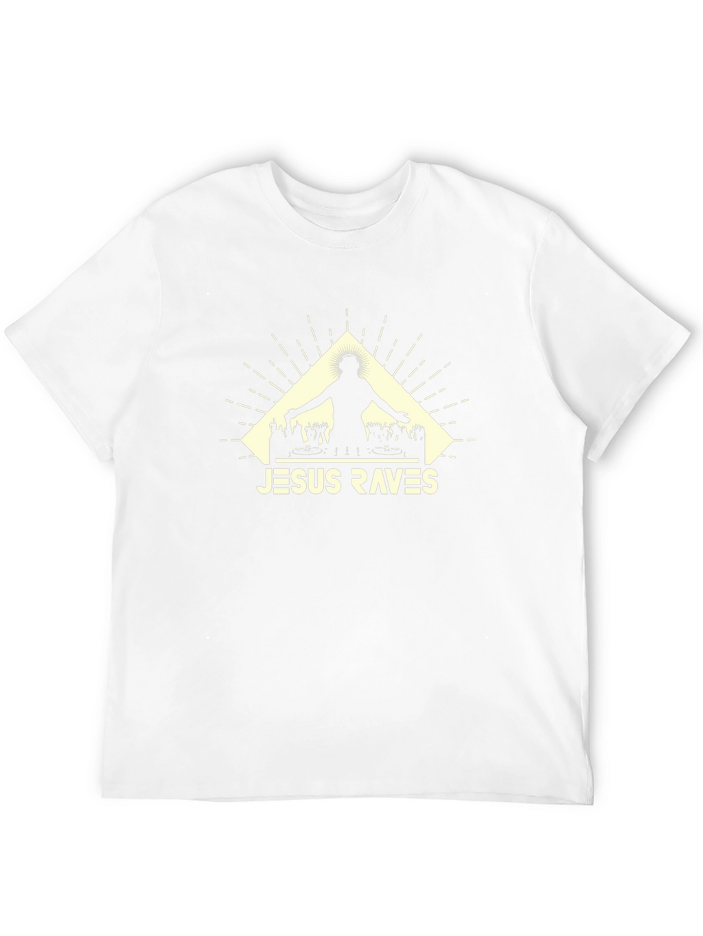 Jesus Raves Graphic Tee - Black Cotton T-Shirt
