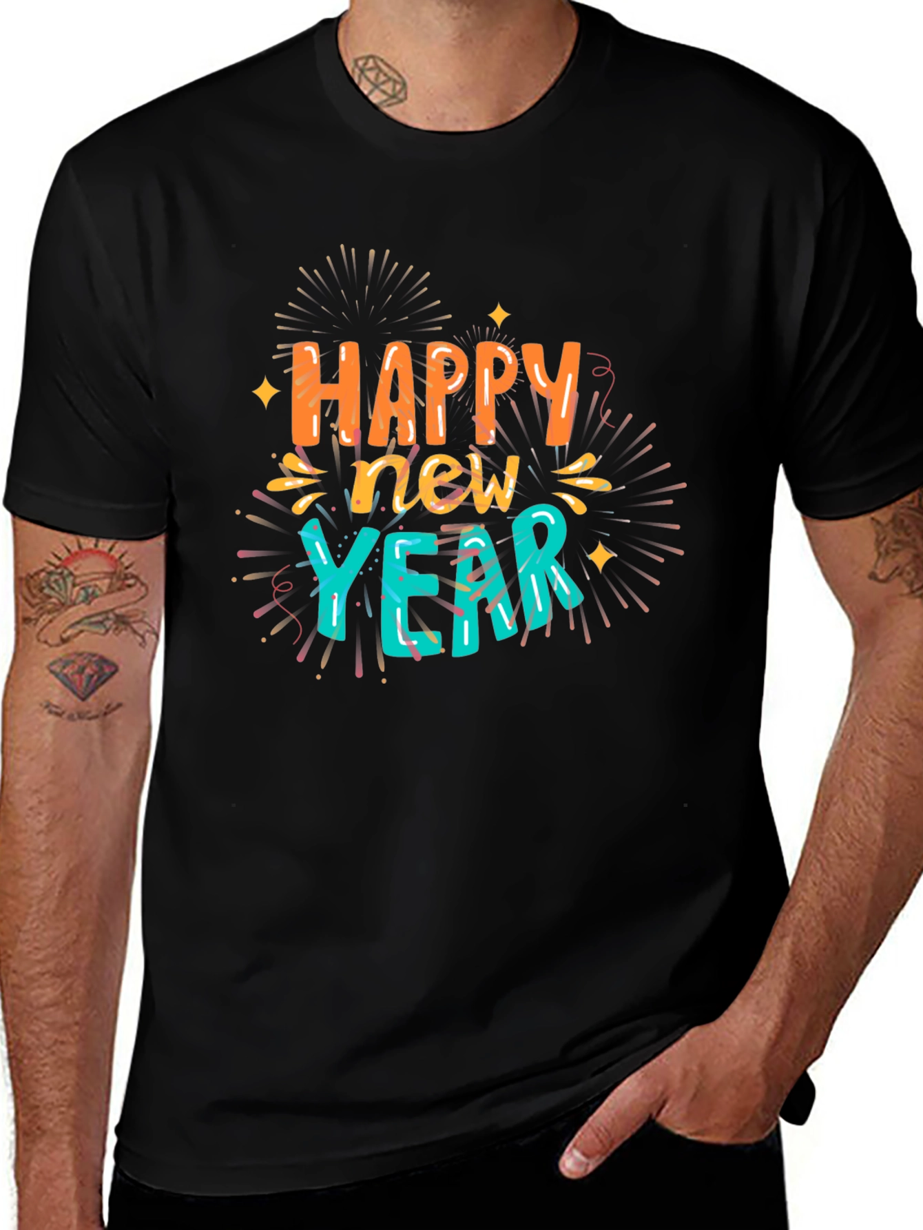 Happy New Year Graphic Tee - Festive Style