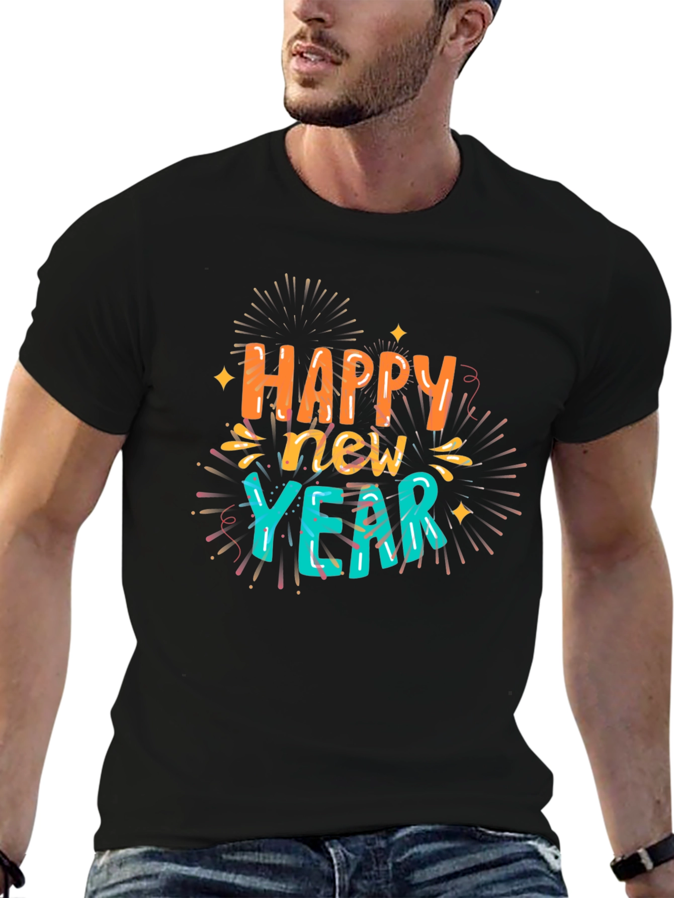 Happy New Year Graphic Tee - Festive Style