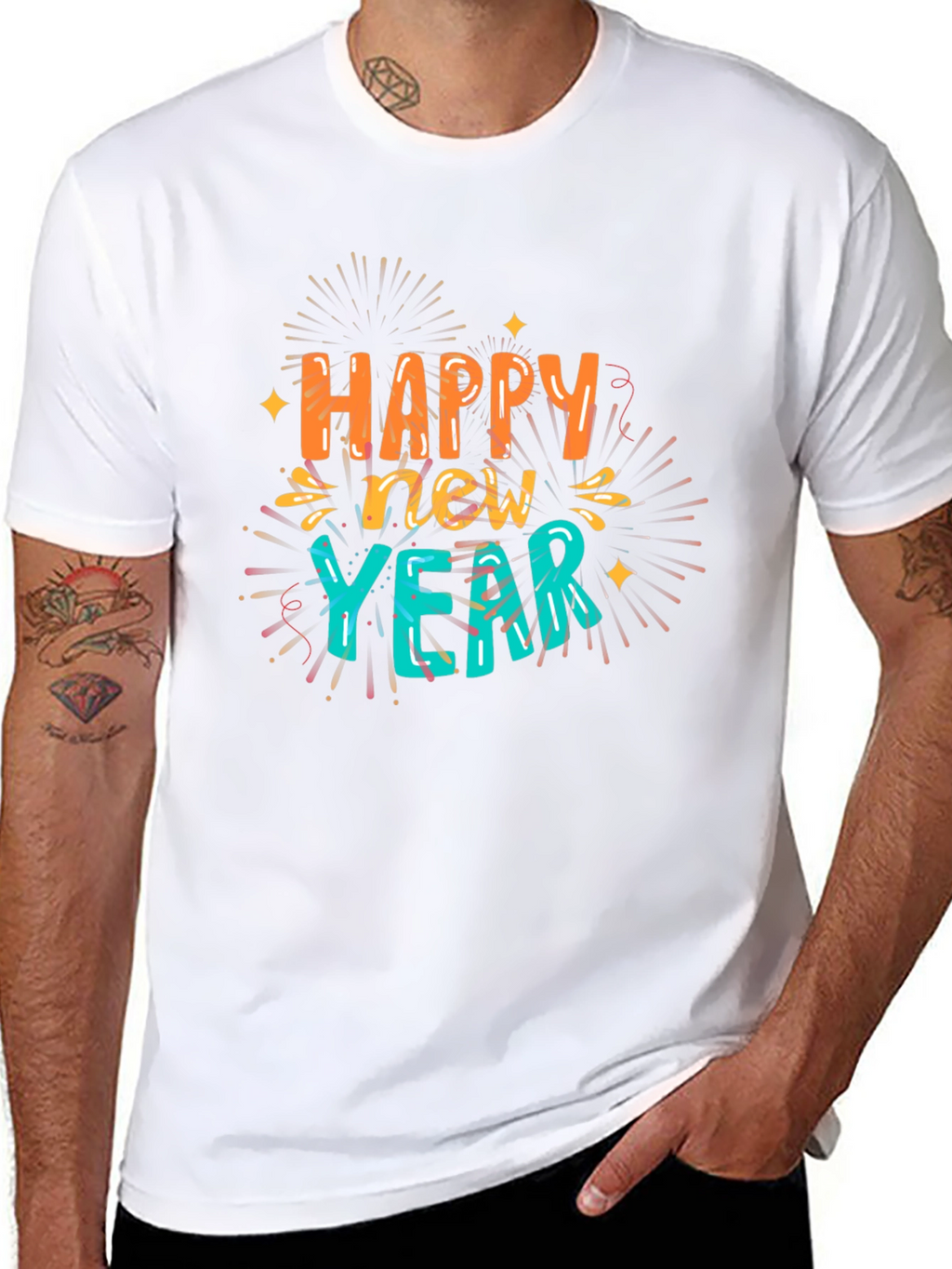 Happy New Year Graphic Tee - Festive Style