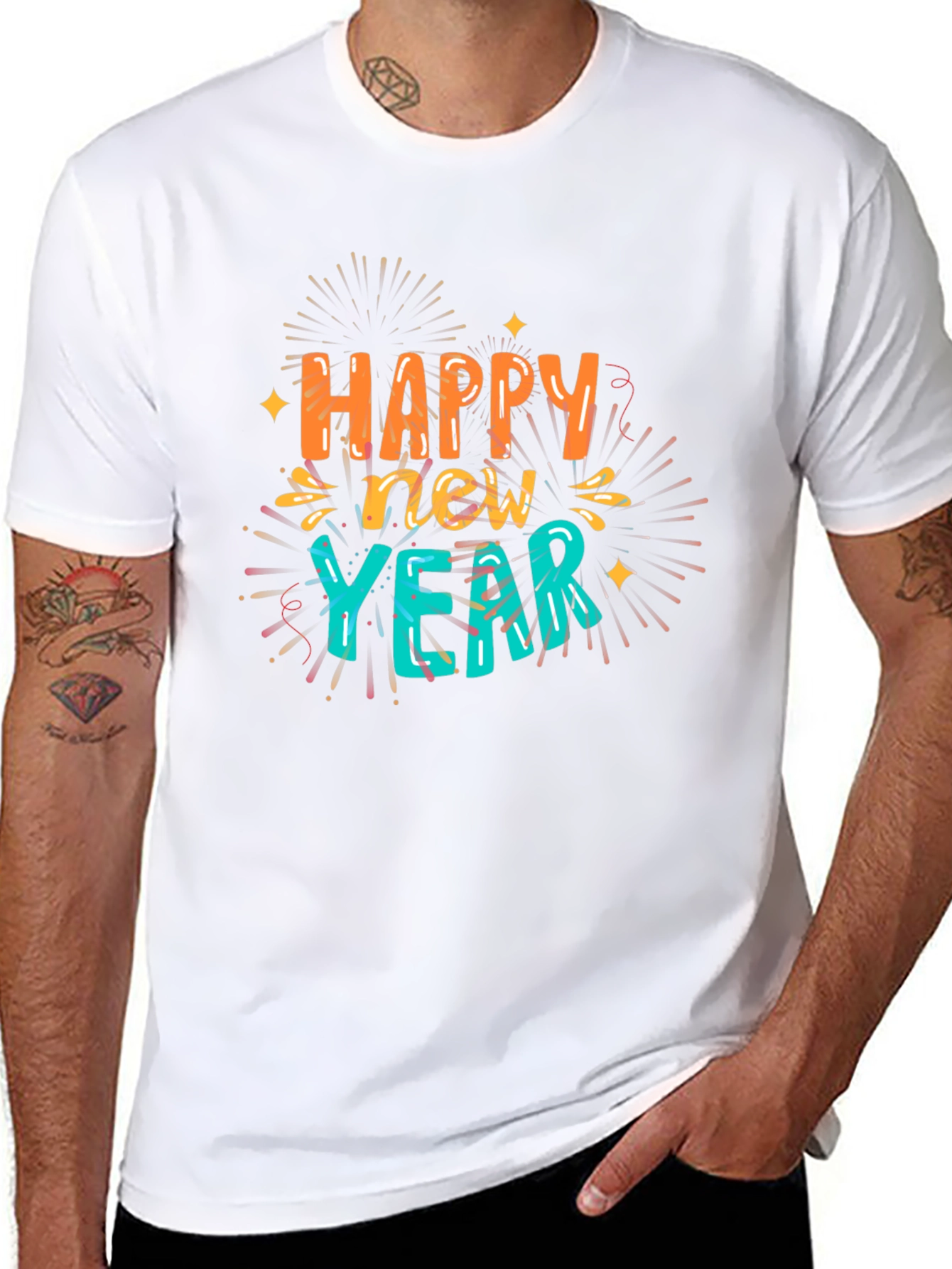 Happy New Year Graphic Tee - Festive Style