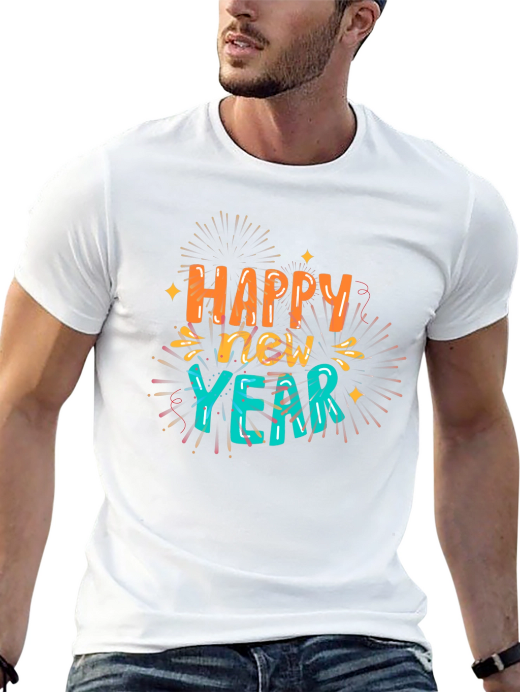 Happy New Year Graphic Tee - Festive Style