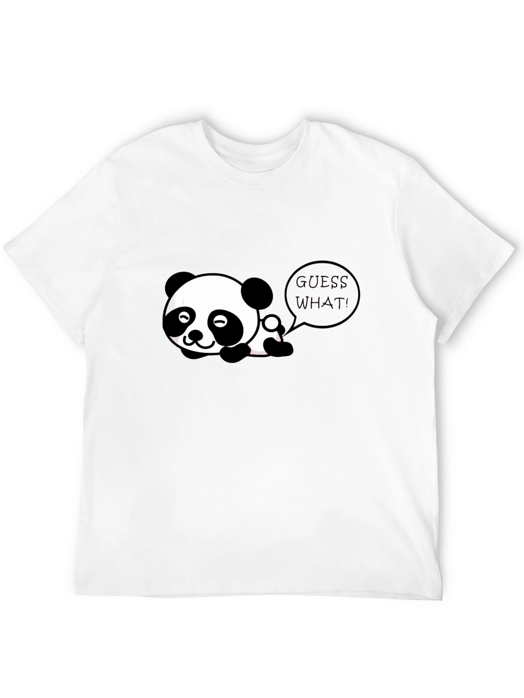 Cute Panda Guess What! Black T-Shirt