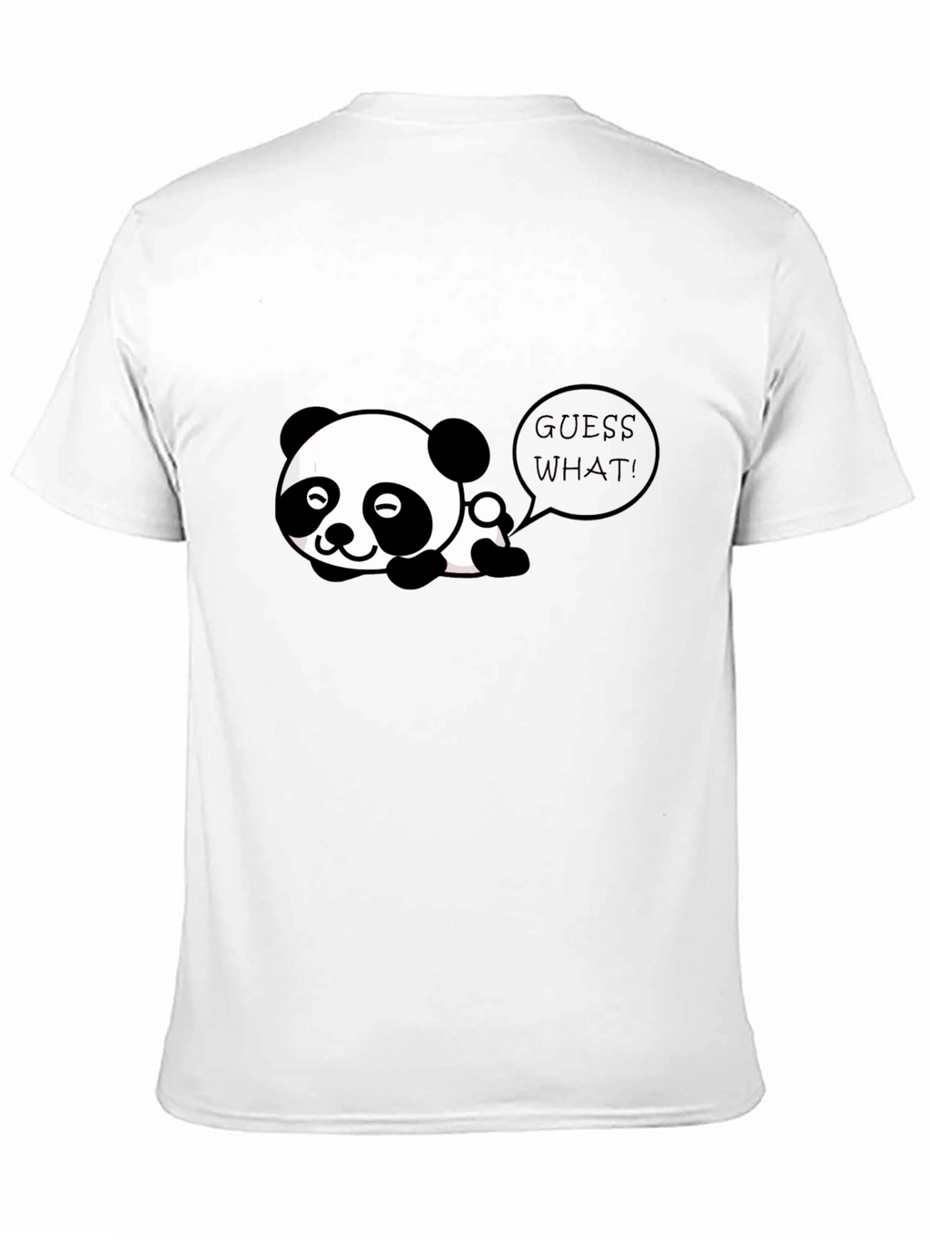 Cute Panda Guess What! Black T-Shirt