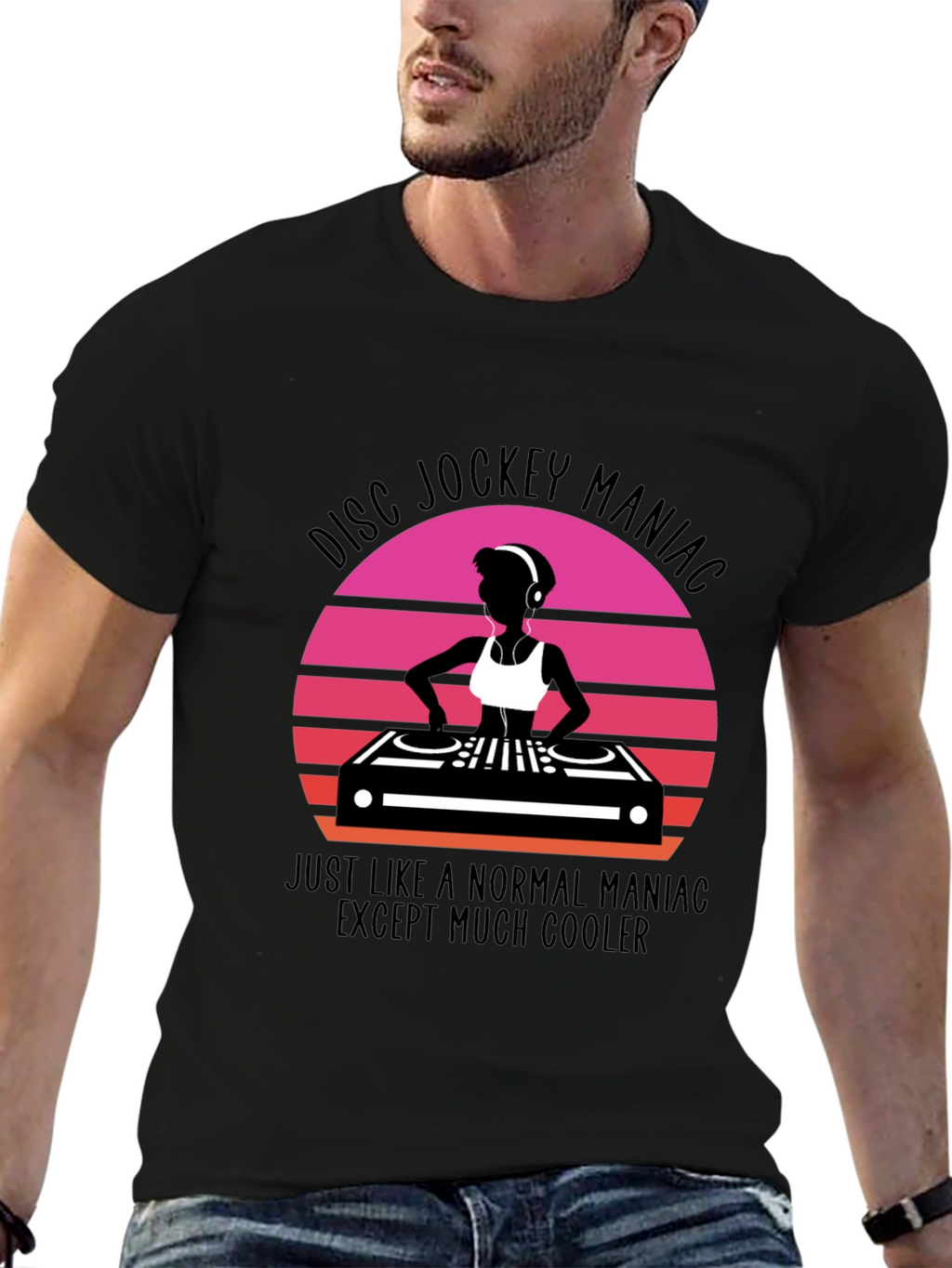 Disc Jockey Maniac Graphic Tee