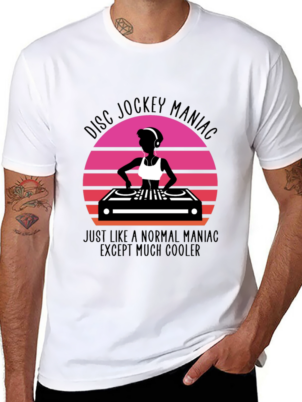 Disc Jockey Maniac Graphic Tee