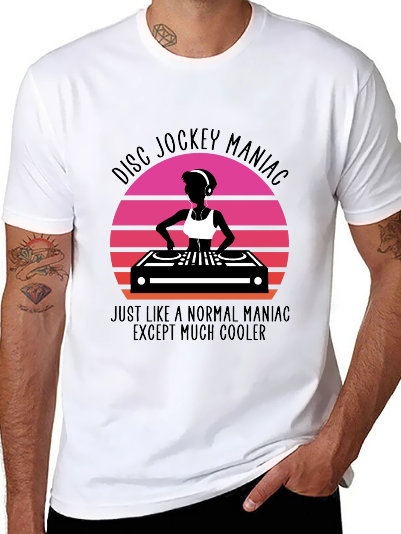 Disc Jockey Maniac Graphic Tee