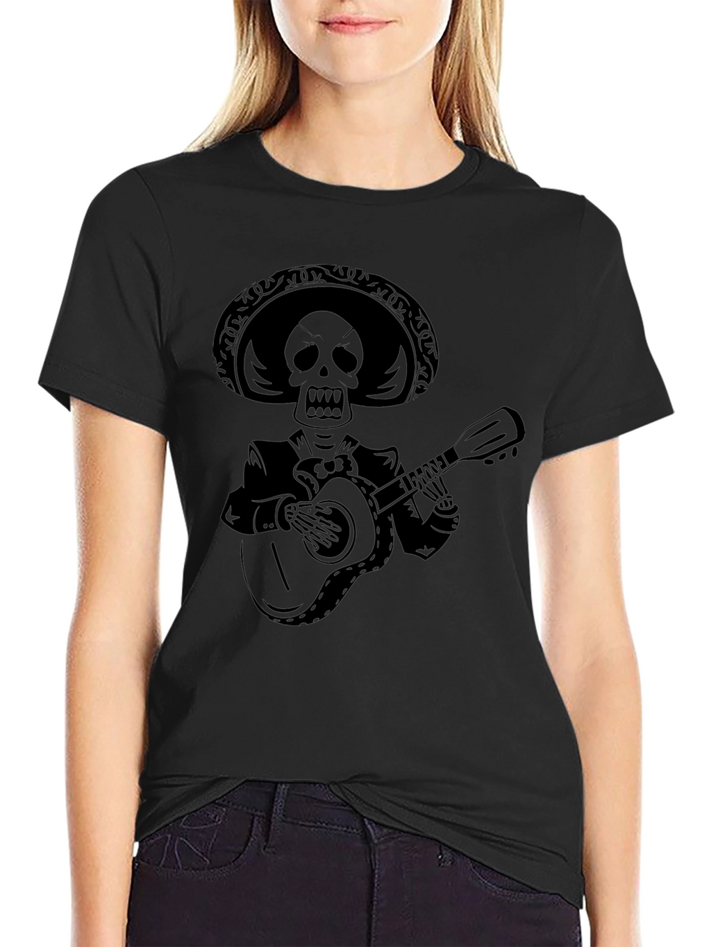 Skeleton Mariachi Black T-Shirt
