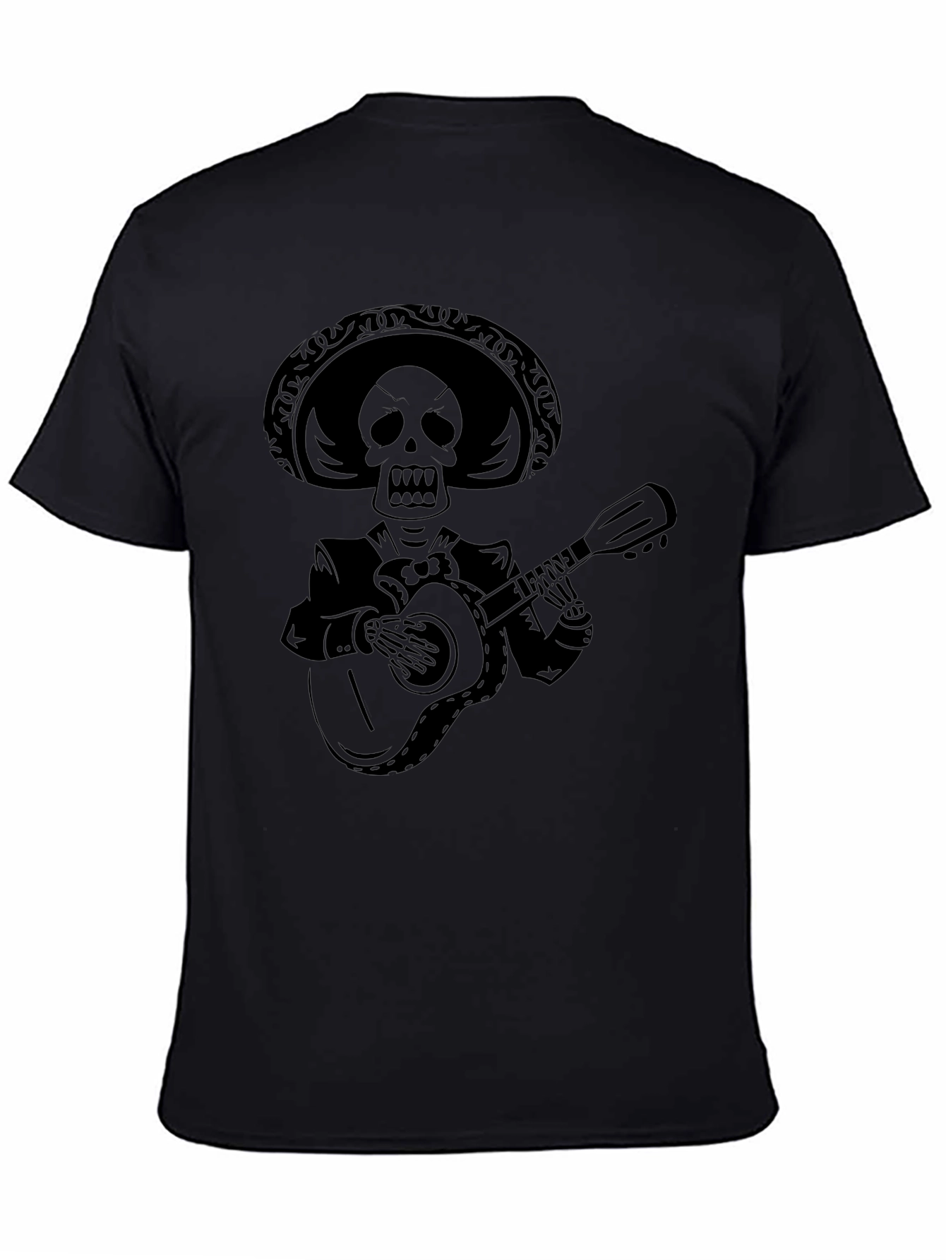 Skeleton Mariachi Black T-Shirt