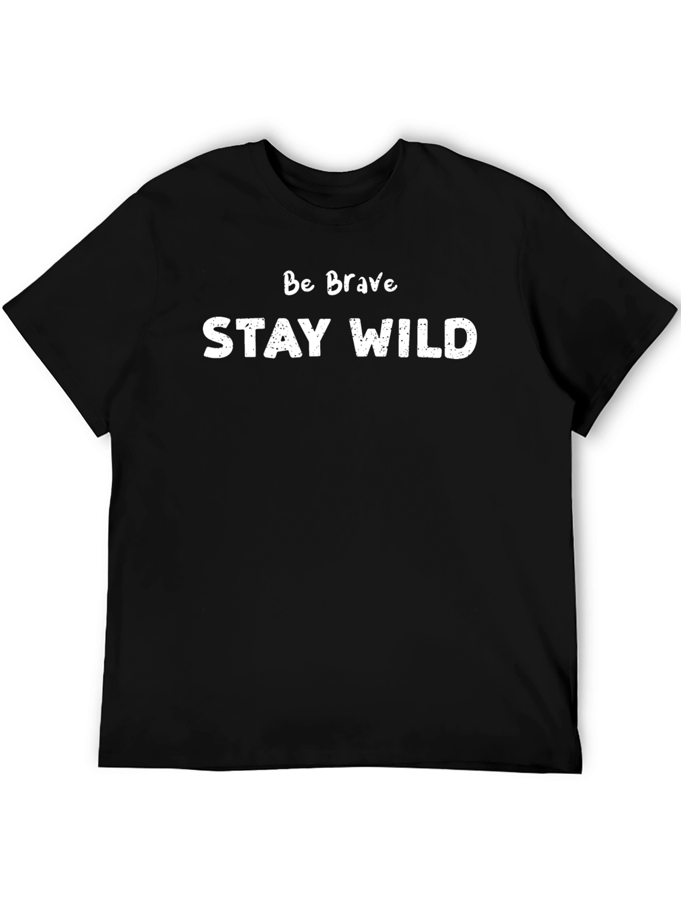 Be Brave Stay Wild Black Graphic Tee