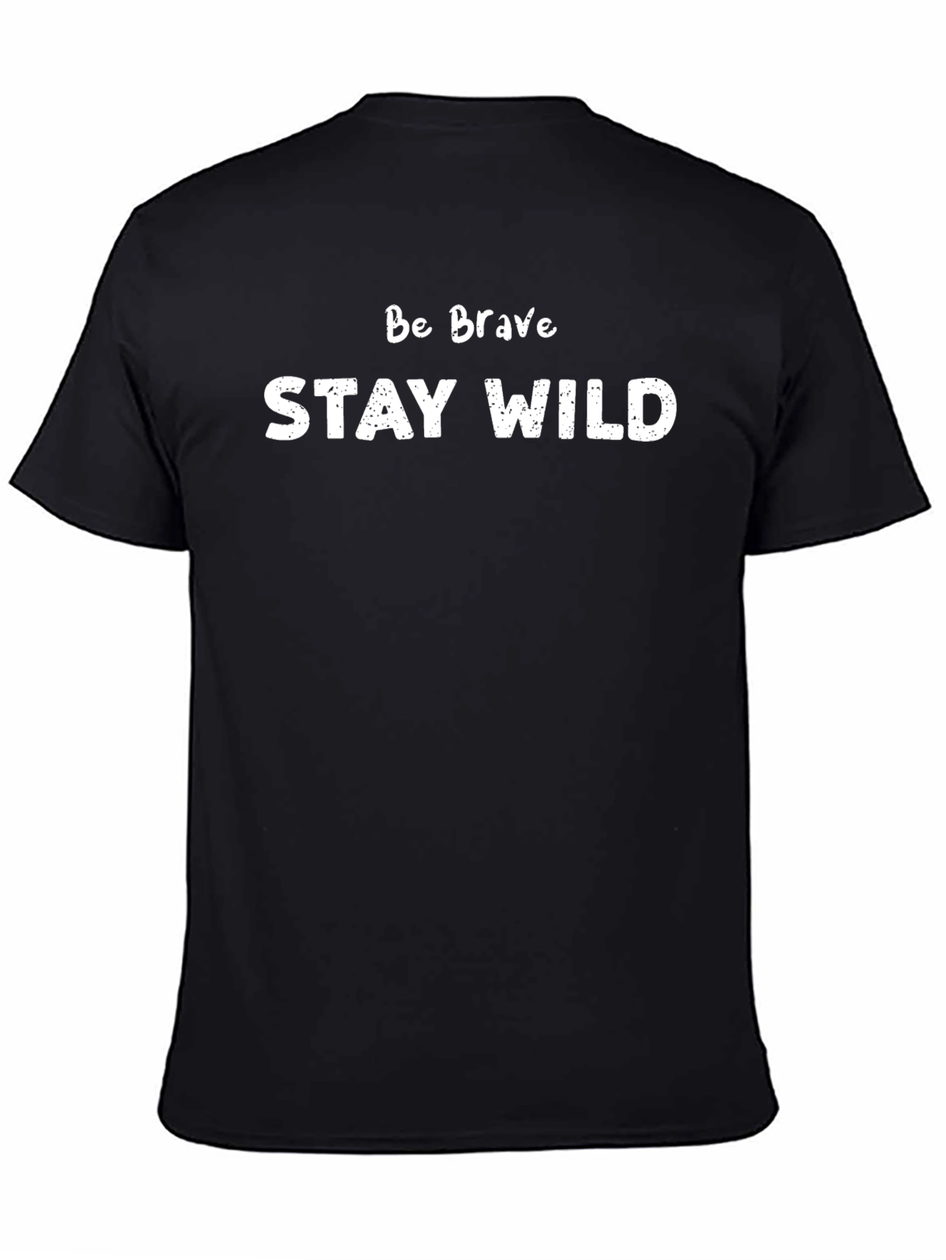 Be Brave Stay Wild Black Graphic Tee