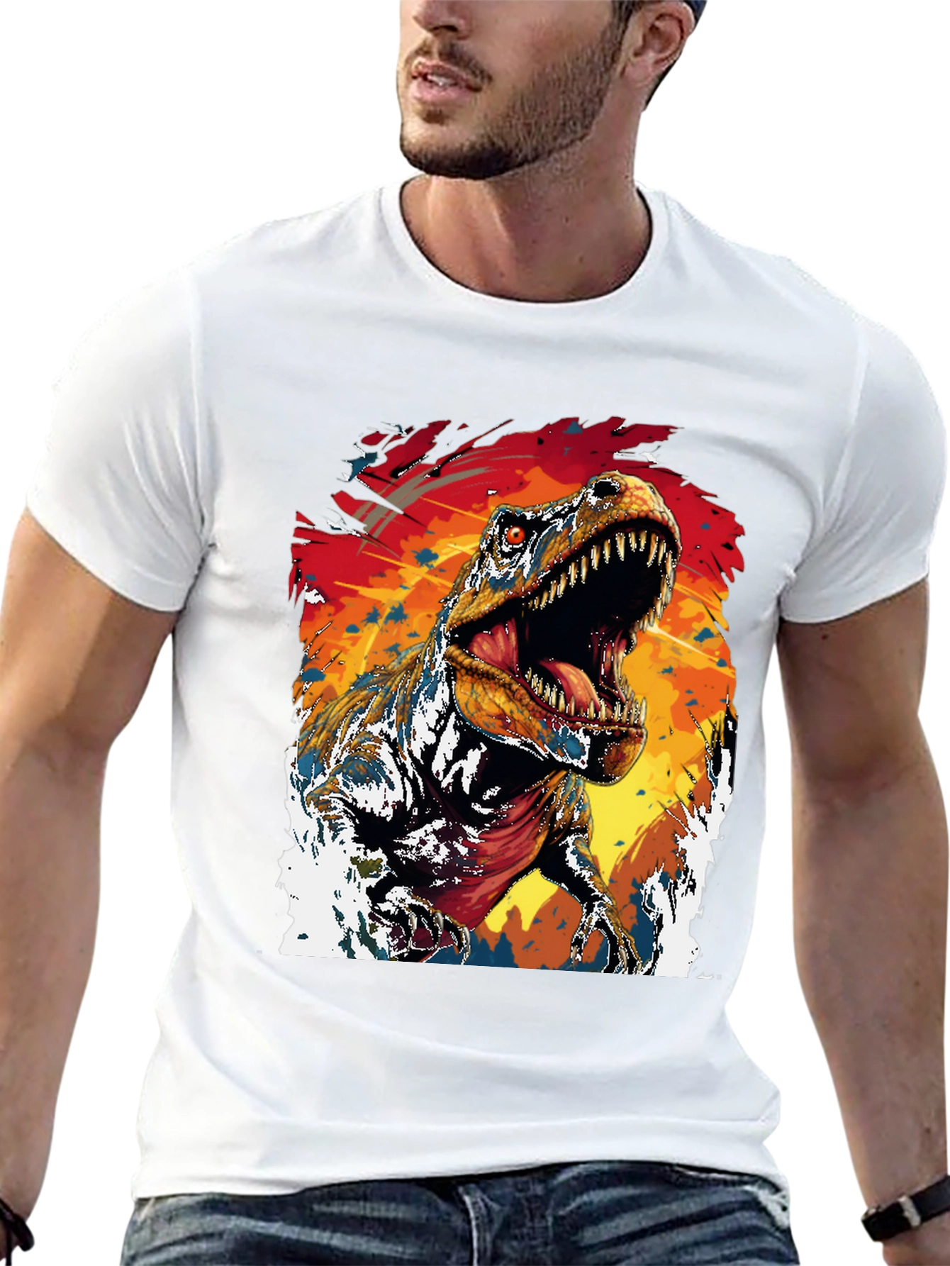 Dino Roar Graphic Tee - Black T-Shirt
