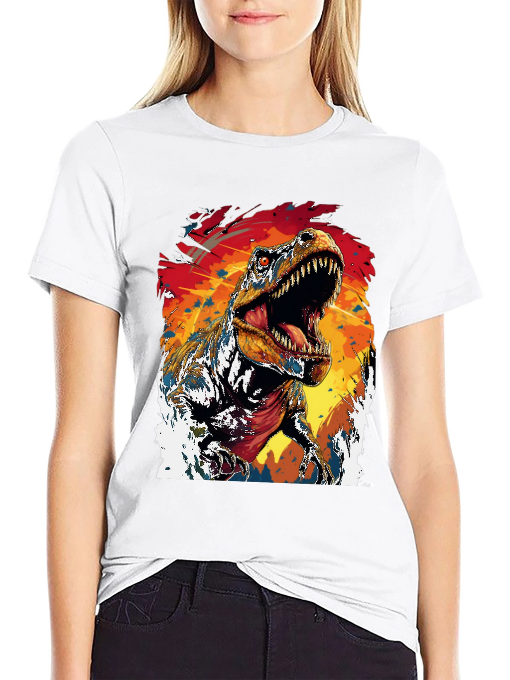 Dino Roar Graphic Tee - Black T-Shirt
